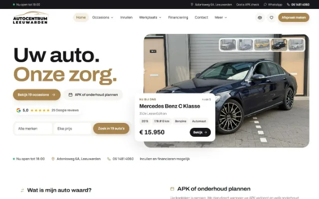 Autocentrum Leeuwarden: Occasionwebsite