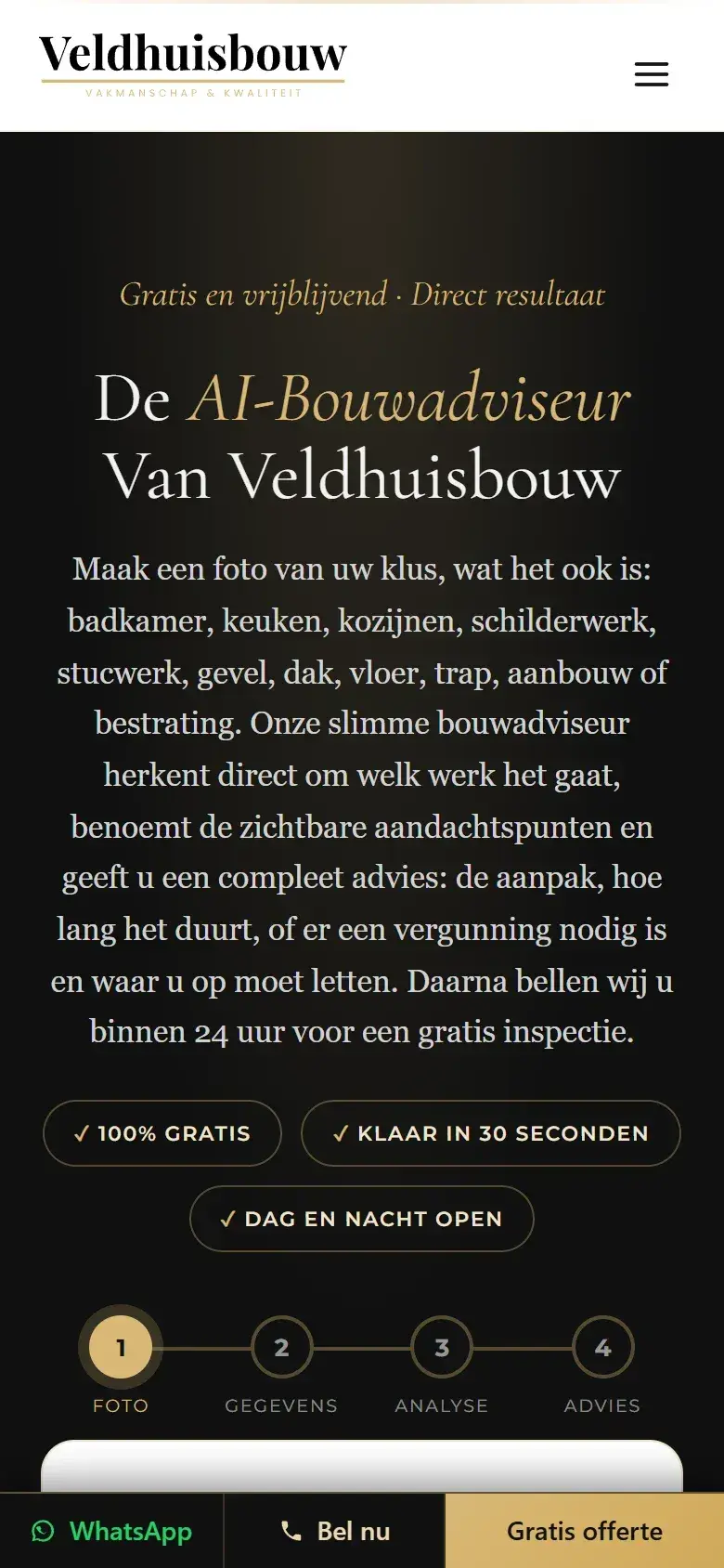 Vanaf de telefoon: De meeste foto's komen van de telefoon: maken, uploaden, klaar.